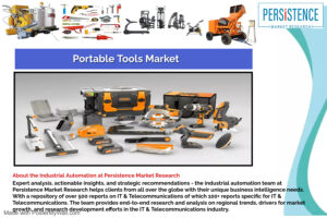Portable Tools Market Segmented By Hand Tools, Power tools, Garage Tools, Lighting Tools, Personal Protective Equipment for Manufacturing Industry, Construction Industry, Commercial, Household and DIY

